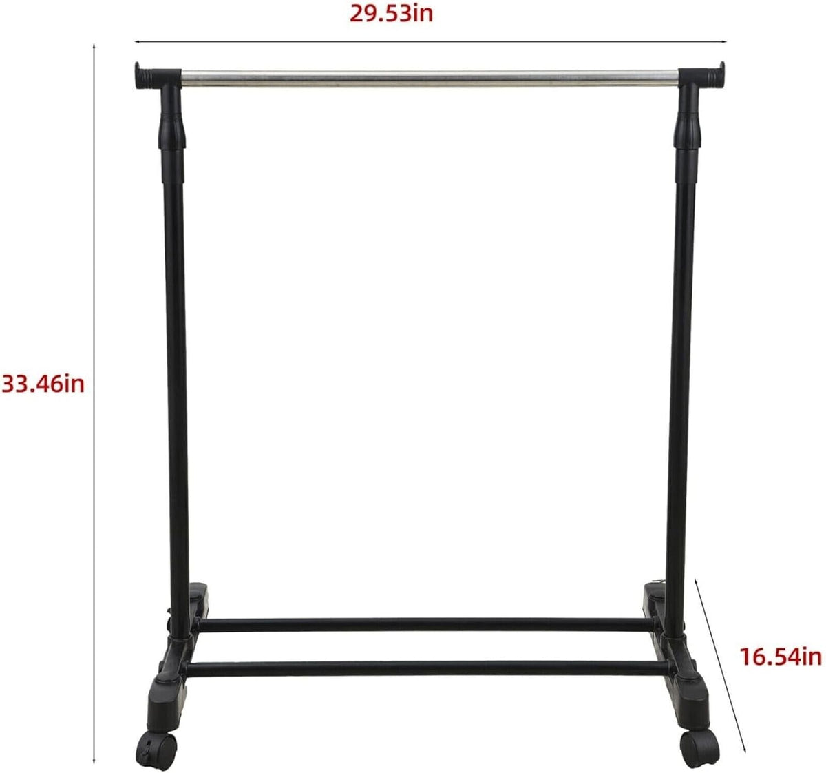 Single Rail Clothing Garment Rack Display Hanger Hanging Stand Cloth