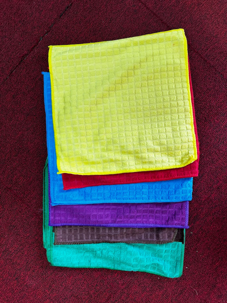 Kitchen Towels 12pcs Pack , Microfiber Cleaning Cloth,Pack of 12, Size:32 x 32 cm