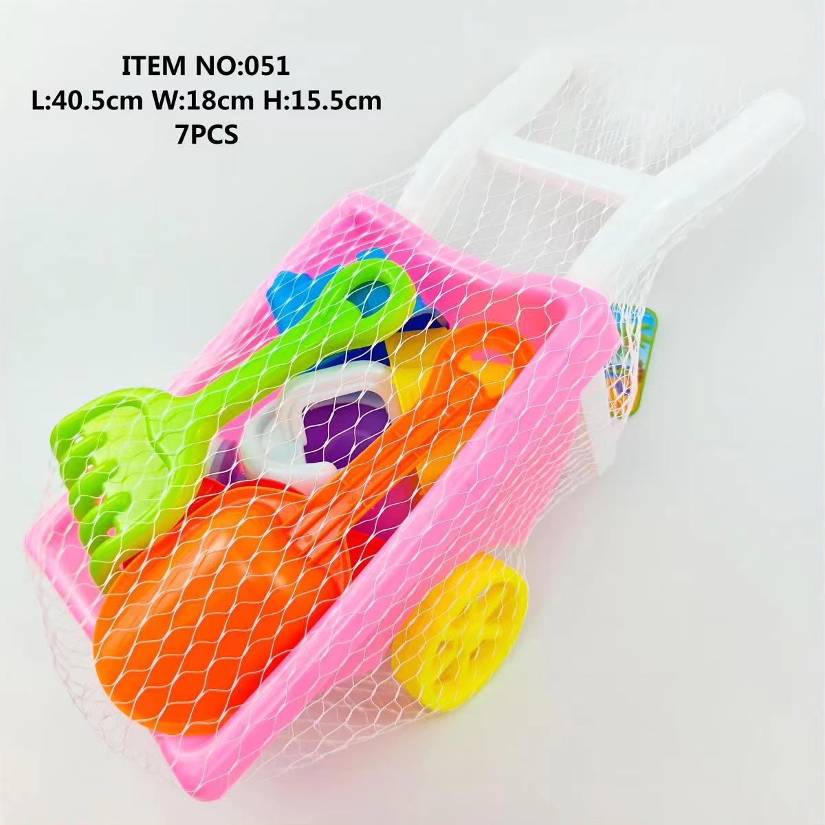 Beach Toy Set Wheelbarrow ,Wheelbarrow  Beach Toy, Beach Sand Toy with Reusable Mesh Bag, Sand Water Wheel,  Molds, , Beach Shovels Rakes Tool Kit, Beach Toys for Water Play