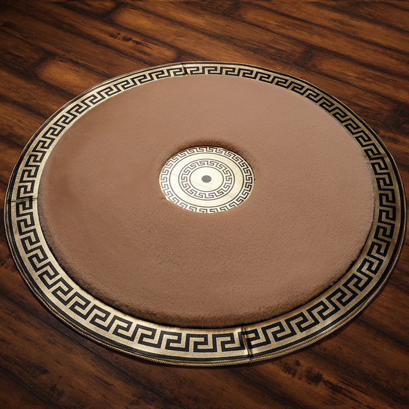 Faux Fur Rabbit Round  Area Rug 120x120