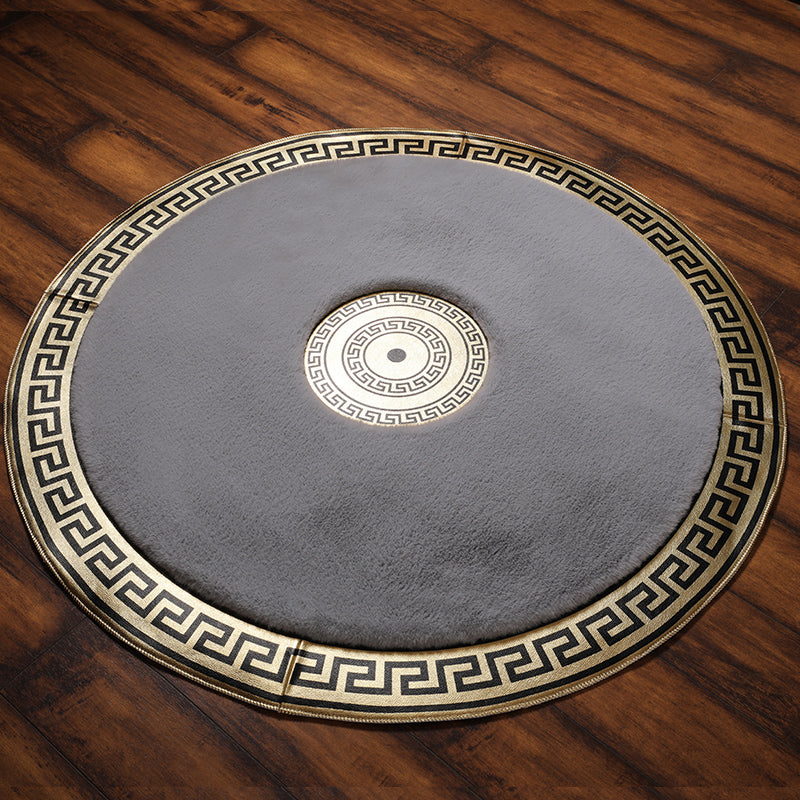 Faux Fur Rabbit Round  Area Rug 120x120
