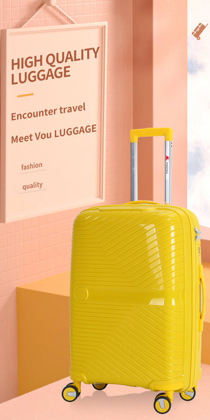 Suitcase Carry On Hand Cabin Luggage Lightweight Hard Shell Checked in Suitcase with 4 Spinner Wheels TSA Lock 13" 20" 24" 28" Travel Trolley Case PC+ABS-M6989