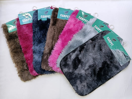 Microfibre Bathroom Mat 60x40cm, 0.8inch Fluffy Long Hair Non-slip Super