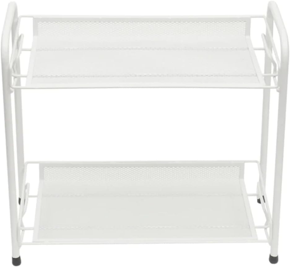 2-Tier Spice Rack, Kitchen Spice Rack, Height Adjustable, Foldable Spice Rack, Storage and Organization for Kitchen, Bathroom Storage Rack