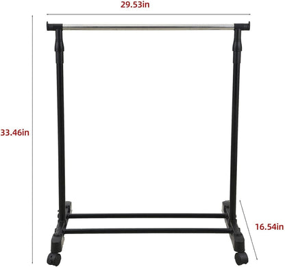 Single Rail Clothing Garment Rack Display Hanger Hanging Stand Cloth