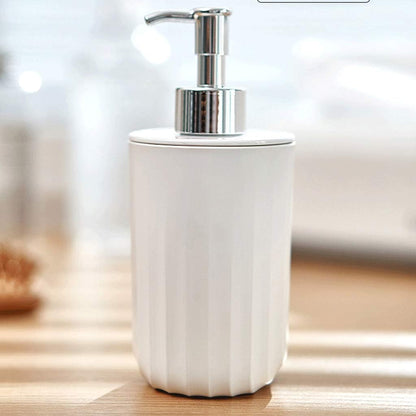 H.T.D Wave Pattern Soap Dispenser, Modern Farmhouse, BPA Free Plastic Press Bottles, Essential Oils And Lotions