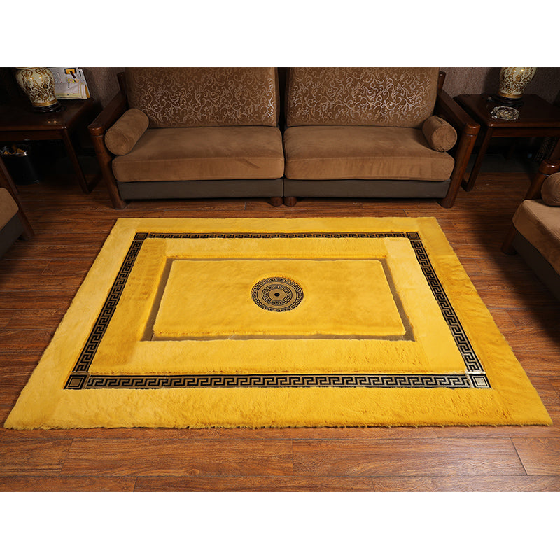 Faux Fur  Rabbit Rug Ultra Soft With Gold Fur Rug, Shaggy And Leather Carpet  160x230
