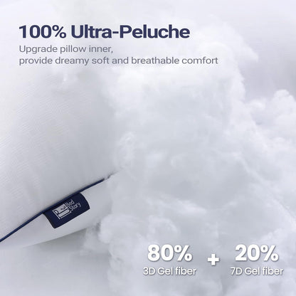 Luxury Hotel Pillows (1 Pack) - 100% Hypoallergenic Ultra Soft Microfibre Filling (50x75cm)