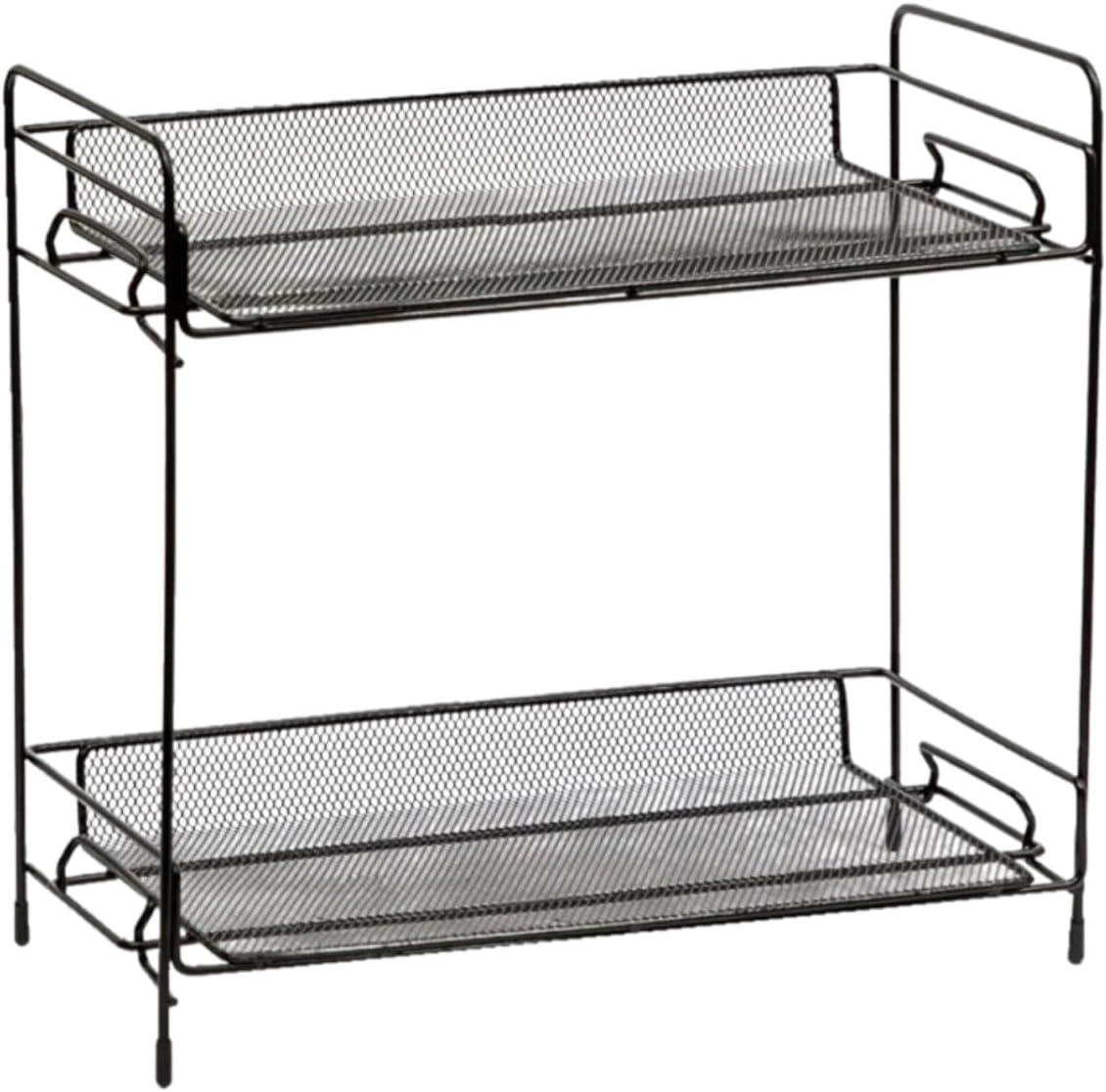 2-Tier Spice Rack, Kitchen Spice Rack, Height Adjustable, Foldable Spice Rack, Storage and Organization for Kitchen, Bathroom Storage Rack