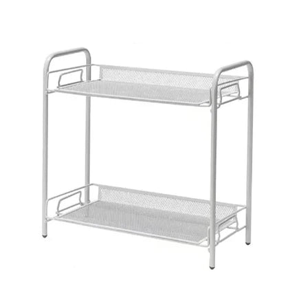 2-Tier Spice Rack, Kitchen Spice Rack, Height Adjustable, Foldable Spice Rack, Storage and Organization for Kitchen, Bathroom Storage Rack