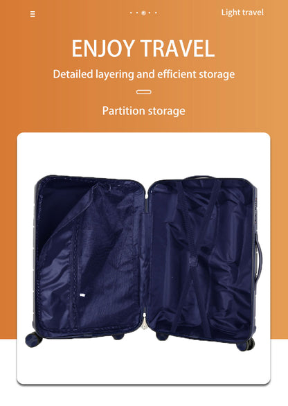 Suitcase Carry On Hand Cabin Luggage Lightweight Hard Shell Checked in Suitcase with 4 Spinner Wheels TSA Lock 13" 20" 24" 28" Travel Trolley Case PC+ABS-M6989