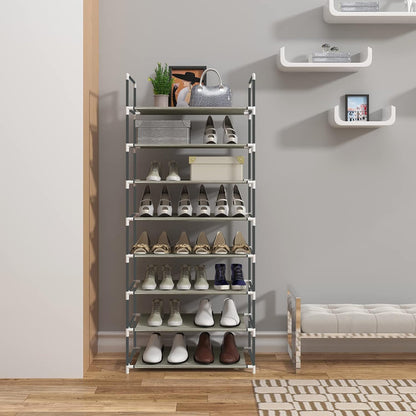 8 Tiers Shoe Rack Tall Shoe Racks Shelves Standing Storage Organizer for 40 Pairs Shoes