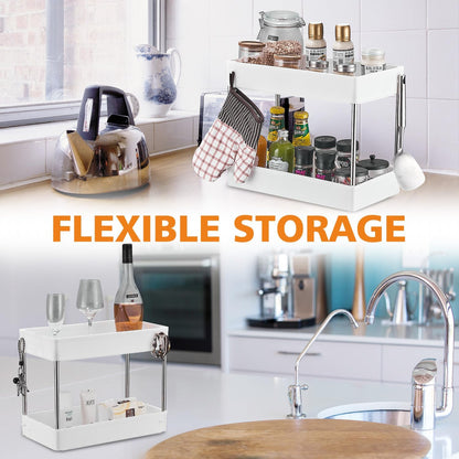Bath Rack ,Kitchen Trolley on Wheels 4-Tier, Narrow Utility Kitchen Cart Vegetable Rack Bathroom Trolley, Space-Saving Storage Trolley on Wheels for Office, Kitchen, Bathroom, 40 x 22 x 86 cm, White