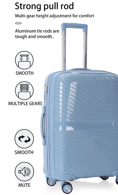 Suitcase Carry On Hand Cabin Luggage Lightweight Hard Shell Checked in Suitcase with 4 Spinner Wheels TSA Lock 13" 20" 24" 28" Travel Trolley Case PC+ABS-M6989