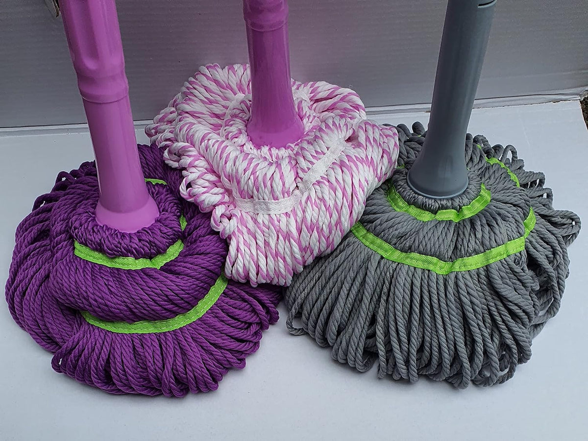 Twist Mop 360 Degree Floor Mop Telescopic Stainless Steel Handle Easy Rotating Squeeze Mopping Neat and Compact Easy Self Wringing
