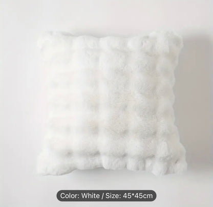 Cushion cover, Decorative Pillow Case Practical Faux Rabbit