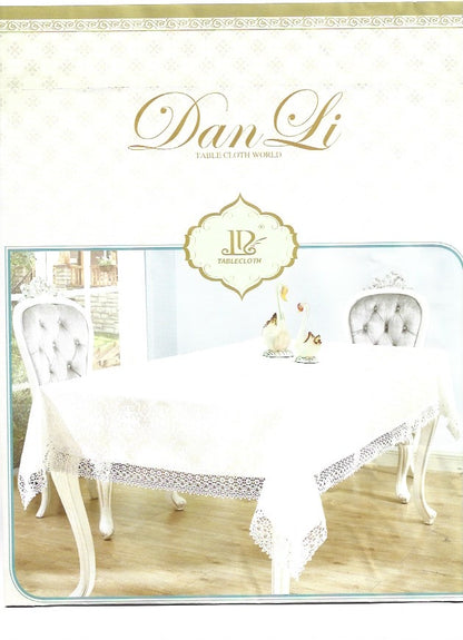 Tablecloth Flower Pattern Polyester Table Cloth Spill Proof Wrinkle Resistant Soft Table Cover