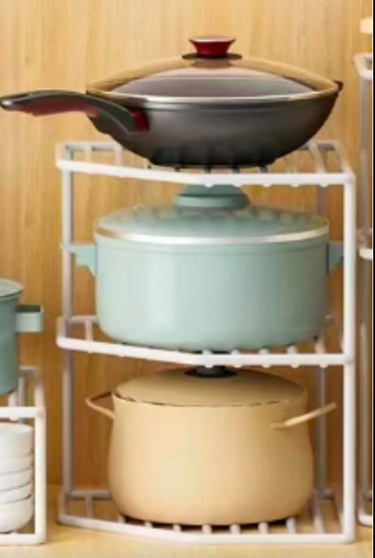3 Tier Pots and Pans Organiser Rack Stand, Kitchen Stand Holder