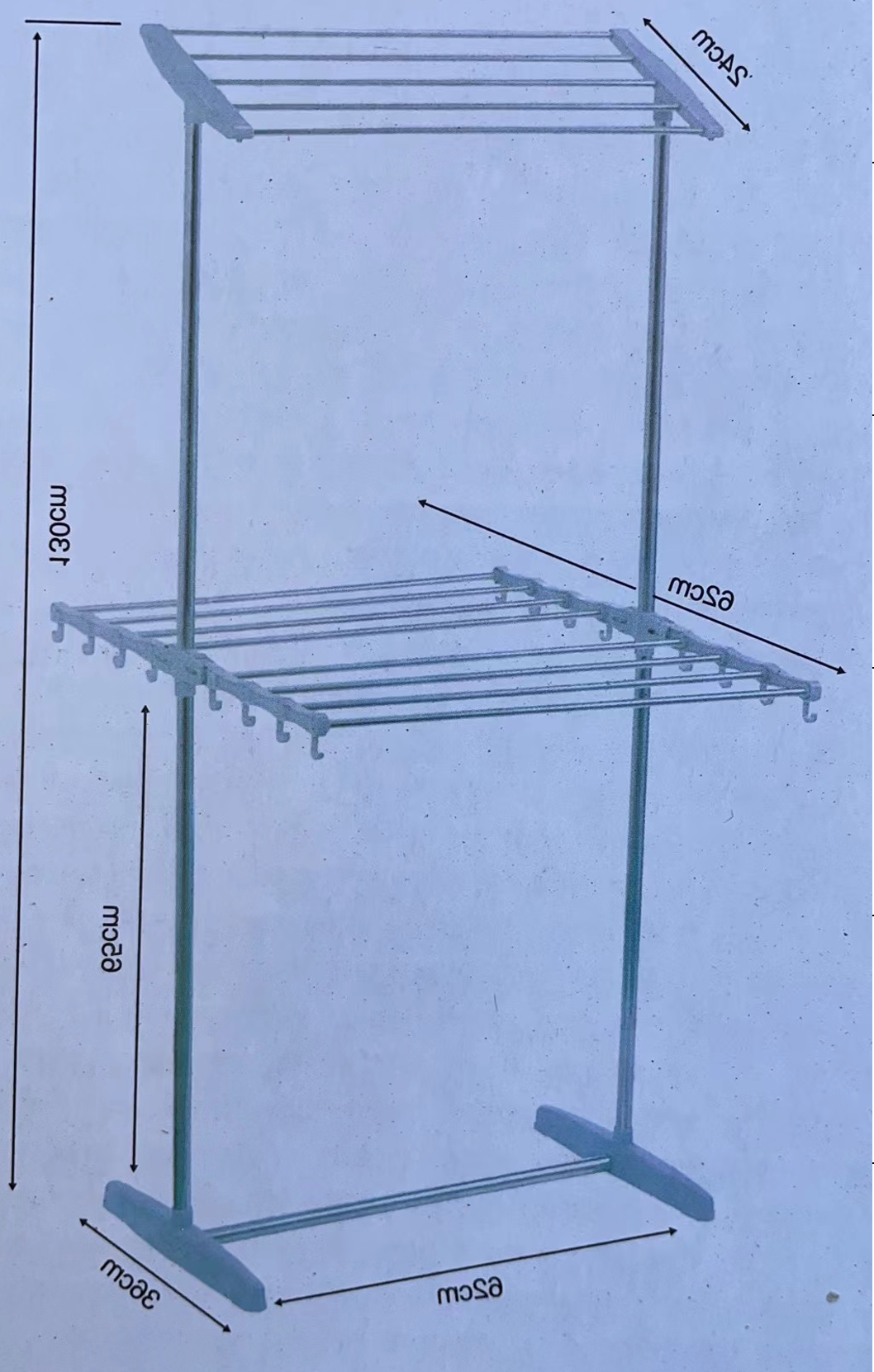 Airer 2 tier foldable