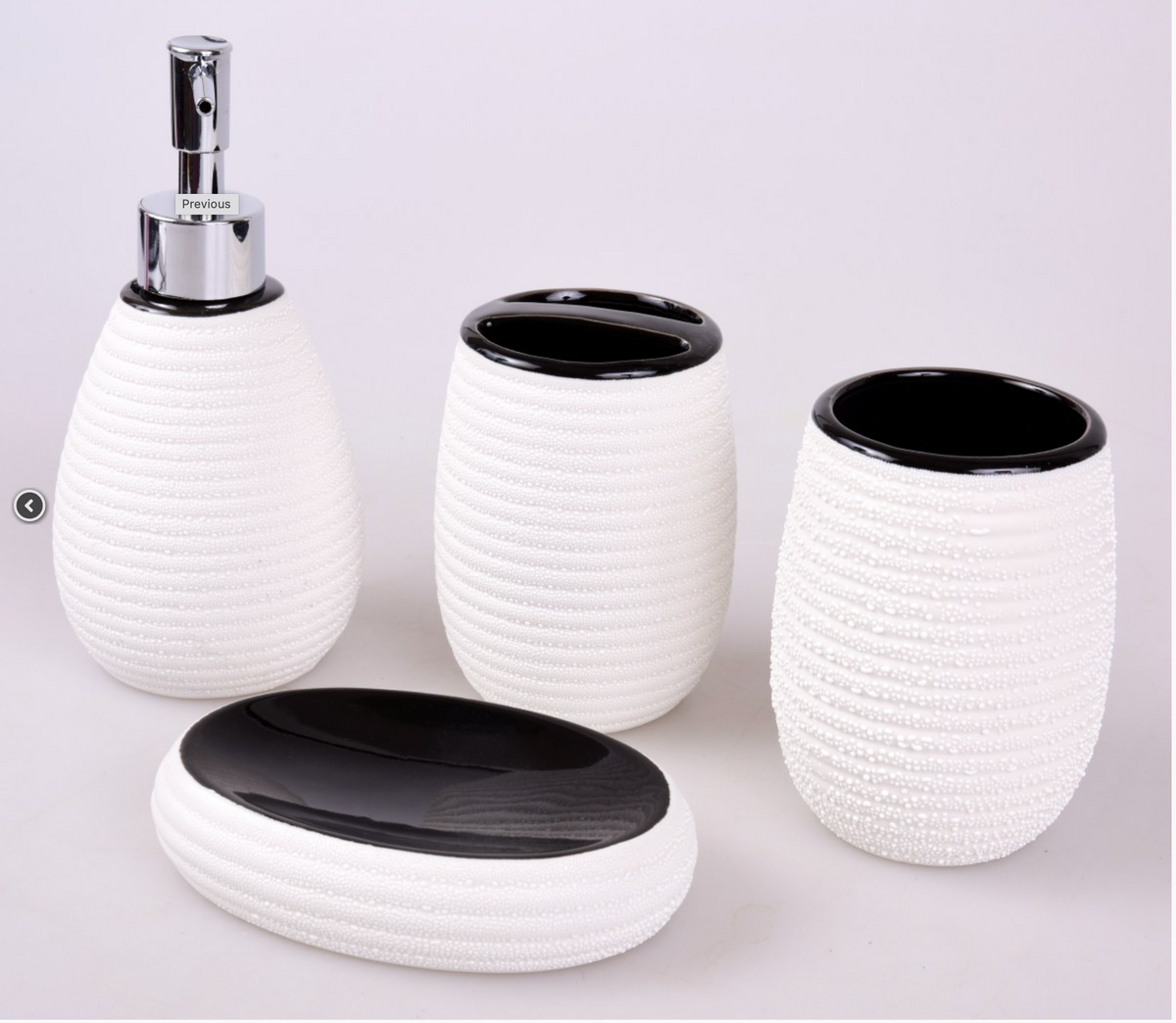 Bathroom Accessories Set Vintage Handmade Ceramic Bathroom 4-Piece Toilet Set - Lotion Soap Dispenser Toothbrush Holder Soap Dish and Mouthwash Cup Bathroom Soap Dispenser