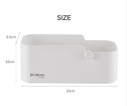 WALL-MOUNTED TRACELESS STICKER STORAGE RACK , Organizer and Storage, Kitchen Bathroom
