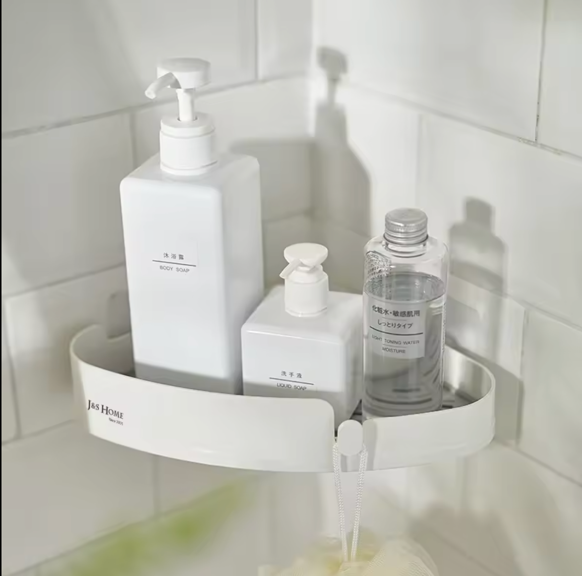Shower Corner Shelves ,Wall mounted traceless sticker triangular shelf ,Toilet Bathroom Racks, Hole free Wall mounted Storage Rack Toilet Seamless Corner Tripod