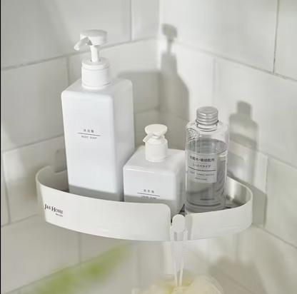 Shower Corner Shelves ,Wall mounted traceless sticker triangular shelf ,Toilet Bathroom Racks, Hole free Wall mounted Storage Rack Toilet Seamless Corner Tripod