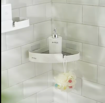 Shower Corner Shelves ,Wall mounted traceless sticker triangular shelf ,Toilet Bathroom Racks, Hole free Wall mounted Storage Rack Toilet Seamless Corner Tripod