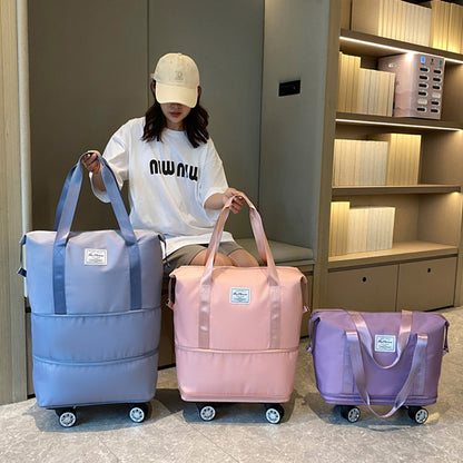 Duffle Bag for Travel with Wheels Expandable and Removable Wheels